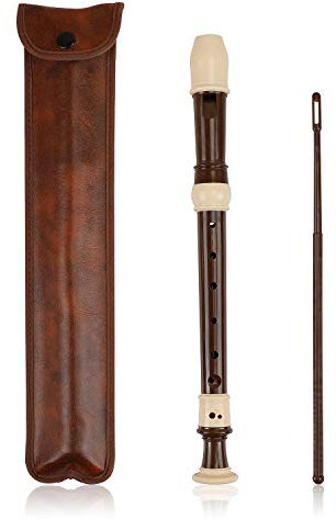 Flûte à bec soprano à 8 trous - Flûte à bec soprano baroque professionnelle - Clarinette de style baroque - Clé en C pour enfants - Avec instructions (français non garanti)