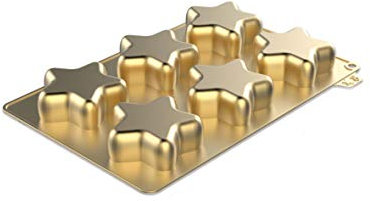 CÉCOA • Moule Silicone Étoiles de Noël 3D • 100% Alimentaire • Sans BPA • Anti-Adhésif • Gâteaux, Entremets, Chocolats • Spécial Noël • Températures -40°C à +230°C • Four, Frigo, Congélateur