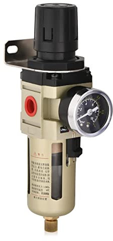 Separatore d'acqua Riduttore di pressione Regolatore aria compressa per compressore aria compressa, con schermo metallico, filtro da 3/8 di pollice