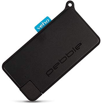 Veho Pebble Pokket micro size keyring power bank | Built in USB-C | 900mah | Compatible with most Android smartphones | slim design | portable | travel | Designed in the UK | (VPP-113-PK-DG)