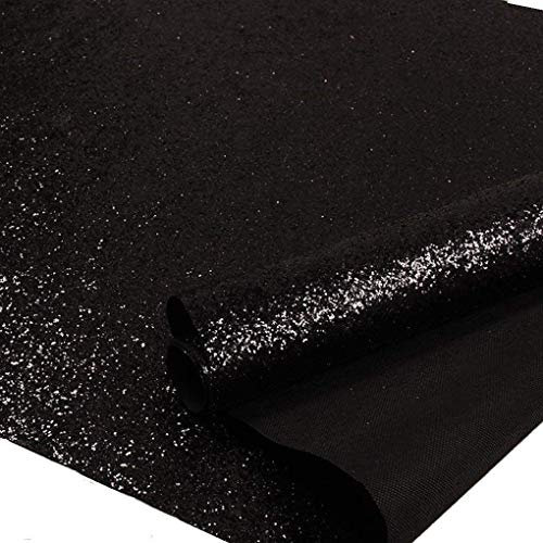 DHHOUSE Noir Paillettes Papier Peint, Auto-adhésif Glitter Papier Peint 44 cm x 5 m