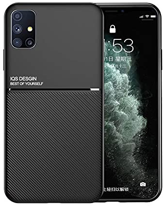 Kepuch Mowen Hülle Hüllen Case Eingebaute Metallplatte für Samsung Galaxy M51 - Schwarz