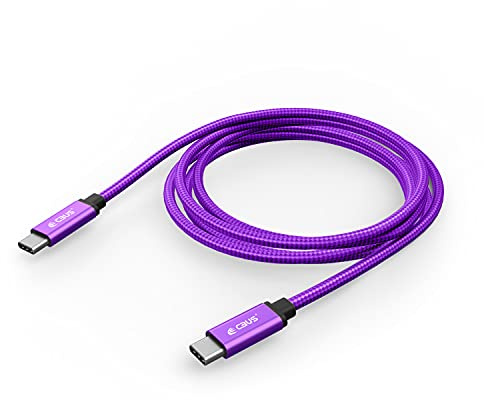CBUS USB C auf USB C Kabel 3m, Schnellladekabel Kompatibel mit iPhone 16/16e/15/Pro/Max/Plus, iPad/Pro/Air/Mini Samsung Galaxy S25/S24/S23/Plus/Ultra – Robustes, geflochtenes Kabel (Lila)