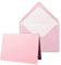10 x Kartenpaket mit gefütterten Brief-Umschlägen - gerippt - DIN A6/C6 - Rosa - 10,5 x 14,8 cm - Nassklebung - NEUSER PAPIER