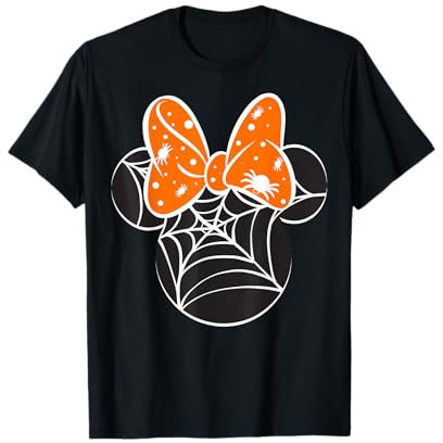 Disney Mickey & Friends Halloween Minnie Spinnennetz Logo T-Shirt