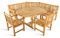 SAM 4tlg. Gartengruppe Borneo, Teakholz massiv, Garten-Set bestehend aus 1x Gartentisch 120-170 x 100 cm, 2X Gartensessel Caracas, 1x Eckbank, für Terrasse, Wintergarten & Garten