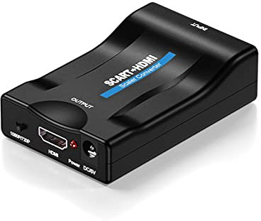 Aolirot Adaptateur Peritel HDMI, Convertisseur Peritel vers HDMI avec USB Power Cable SCART to HDMI Converter Full HD 720P/1080P, Convertisseur Vidéo Audio pour Sky HD Blu Ray PS3 TV CR