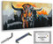 Monica Mirafiori I 100% HANDGEMALT I Gemälde BULL 120x60cm | Gemälde Handgemalt | Acrylgemälde | Sehr Großes Acrylbild I Moderne Kunst I Kunstbilder