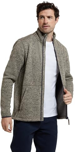 Mountain Warehouse Idris II Mens Full Zip Fleece - Breathable Anti-pill Jacket, Lightweight, Stand Up Neckline - Best for Spring Summer, Travelling & Outdoors