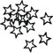 Oblique Unique® Sterne Glitzer Streudeko 12 Stück Stern Tischdeko Deko für Weihnachten und Winter Dekoration Weihnachtsdeko Adventsdeko (Schwarz)