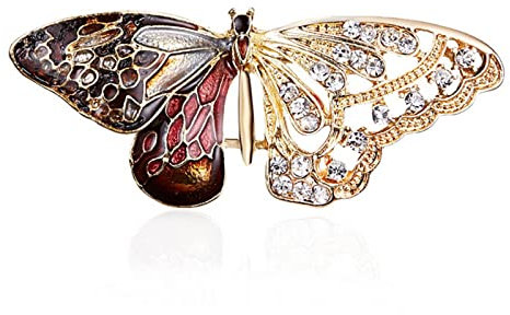 Inateannal Schmetterling Brosche Pins Strass Schmetterling Emaille Pin Kristall Insekt Anstecknadel Klassische Hochzeit Brautstrauß Brosche Schmuck Für Frauen Mädchen