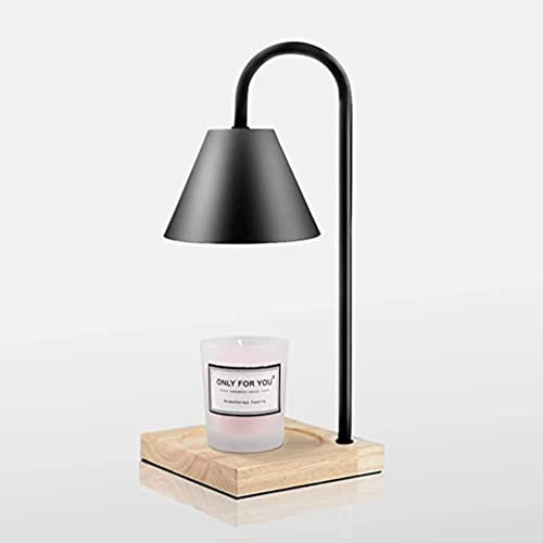 Lampada riscaldante per candele scalda candela profumata candle warmer dimmerabile,puro profumo senza fiamme, base di legno,15 * 15 * 35 CM.