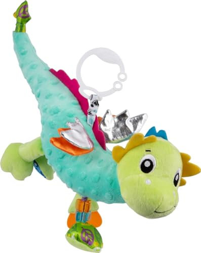 Playgro Sensory Friend Drache - Babyspielzeug - Motorik - Babysensorik - Babyrassel - Babymotorik - Kinderspielzeug - farbig