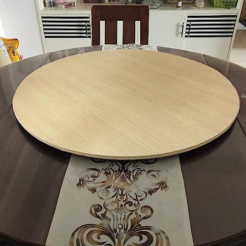 SAGIDAR Plateau Tournante Rond, Plateau Rotatif en Bois Massif, 360° Rotation Plateau De Service, Ø 50cm-100cm, Assiette De Service Rotative Ronde, pour Les Dîners De Famille Et Les Fêtes