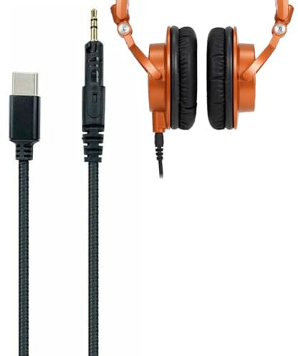 V-MOTA Câble d'écouteurs compatible avec casque Audio-Technica ATH-M40X ATH-M50x ATH-M60X ATH-M70x (ne convient pas pour ATH-M50X BT) (1,5 m) type C)