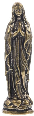 Amosfun 2 stücke Jungfrau Maria Statue Miniatur Figuren Katholische Skulpturen für Krippen Heimdekoration Religiöse Ikonen für Innen und Außenbereich