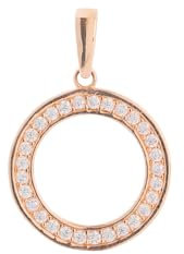 Anhänger Ring aus 585 Rotgold mit Zirkonia