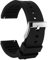 TStrap Bracelet Montre Silicone 22mm - Noir Dégagement Rapide Intelligente Bracelets pour Homme Femme - Souple Caoutchouc Watch Strap Connectée Boucle Replacement - 18mm 19mm 20mm 21mm 22mm 24mm