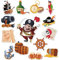 MENIFEND 14 Pcs Pirate Adventure Magnetic Decorations, Plastic Cruise Door Magnets, Royal Caribbean Cruise Essentials Fun Door Signs for Stateroom Decor