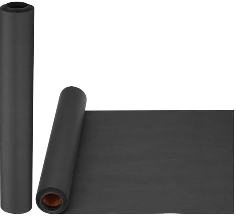 PATIKIL 2 Rolle Zeichenpapierrolle 30cm x 10m Zeichenpapier 80 g/m² Papierrolle Kraftpapier Malpapier Skizzenpapier Bastelpapier für Staffelei Malen Handwerk Geschenkverpackung Schwarz