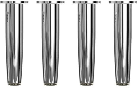 Table Legs Adjustable, 4pcs Tapered Furniture Legs Chrome Table Feet for Coffee Height:8-15cm furniture feet Aluminum Alloy | Anodized Surface | Table TV Stand Sofa Table Side Table 15cm/6