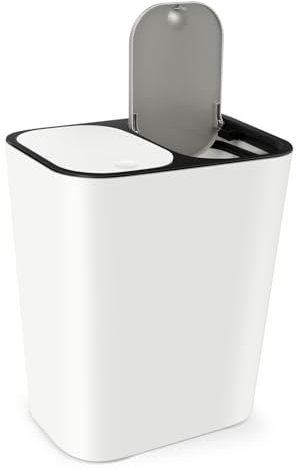 WATIIFUFU Garbage Can Dry Wet Separator Large Bin Grey Kitchen Bin for Household Office
