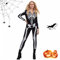 HUIKUANGEU Squelette Femme,Combinaison Squelette,Costume Squelette,Déguisement Squelette Femme,Deguisement Halloween Squelette Femme,Halloween Skeleton,pour Halloween, Fête, Jeu de Rôle Cosplay.