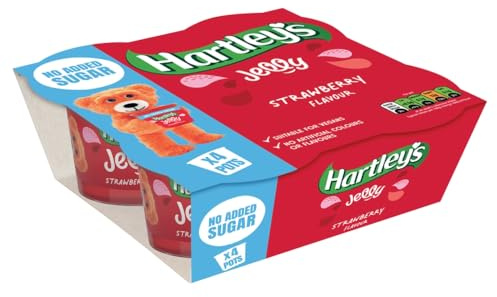 Hartley's No Added Sugar Strawberry Multipack Jelly 4X 115g