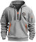 Hoodie Herren Oversize Winter Dicke Kapuzenpulli Casual Sweatshirt Hip Hop Outdoor Kapuzenpullover Personalisierte Hoodie Langarm Pullover mit Taschen Kordelzug 2024 Winter Pulli(Light Gray,4XL)