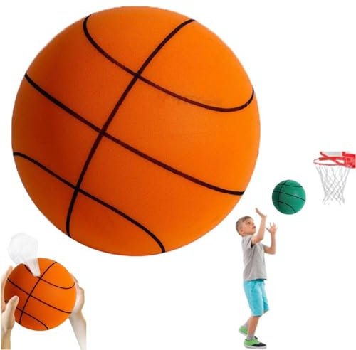 Silent Shot Basketball - Lautloser Foam Ball für Training und Hoop - Uncoated High Density Soft Bouncing Ball