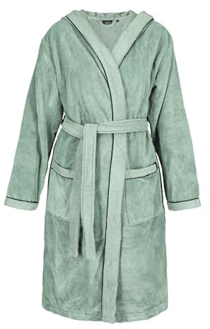 Schöner Wohnen Bademantel Damen & Herren Frottee 4 Farben mit Kapuze - Flauschig & Saugstark - Baumwolle-Mischgewebe, Doubleface - Ideal für Sauna & Zuhause