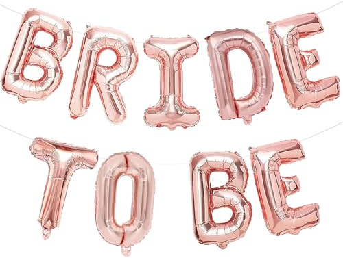 Gleemix Bride to be Deko Luftballon, Junggesellenabschied Frauen Dekoration Luftballons, Rose Gold Hochzeit Folienballon, 16Zoll, für Hochzeits Deko