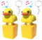 SKIKHN Duckeys Quacking Fidget Toy,2pc Duck Quacking Keychain Fidget Spielzeug mit Lichtern,Duckeys Keycap Schlüsselanhänger,Schlüsselanhänger Ente,Enten Tastatur Schlüsselkaps Angst-Relief-Spielzeug