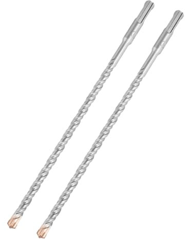 HILPATY SDS Plus Masonry Drill Bits 8 x 250mm x 2pcs Tungsten Carbide Cross Tip Rotary Hammer Drill bit for Masonry, Concrete, Brick Wall, Cement, Stone