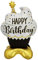 DazzJoy Happy Birthday Ballon Stehend, XXL Luftballon Happy Birthday, Luftballons Geburtstag, Folienballon Geburtstag Stehend, Helium Ballons für Kindergeburtstag Deko Junge Mädchen, Babyparty Deko