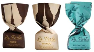 Tartufi Cioccolato I Tradizionali Assortimento Bianco Fondente e Pistacchio 500 g