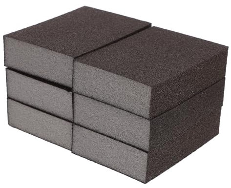 Veemoon 6 Stück Teiliges Schleifschwämme Polierblöcke Polieren für Auto Heimwerkerbedarf für Unterschiedliche Formen Oberflächenbearbeitung