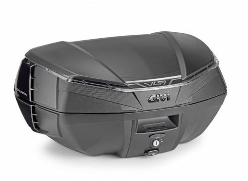 GIVI Motorradkoffer V49 Air, schwarz, Wingflow-System mit 4 silberfarbenen Klappen (TECH)
