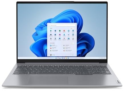 Lenovo ThinkBook 16 G6 ABP, Display 16’’ WUXGA (1920x1200) IPS, Laptop Notebook, Ryzen 5 7530U, 16GB DDR5 RAM, 512GB NVMe SSD, Wi-Fi 6, Bluetooth 5.3, Lettore di Impronte Digitali, Windows 11 Pro N