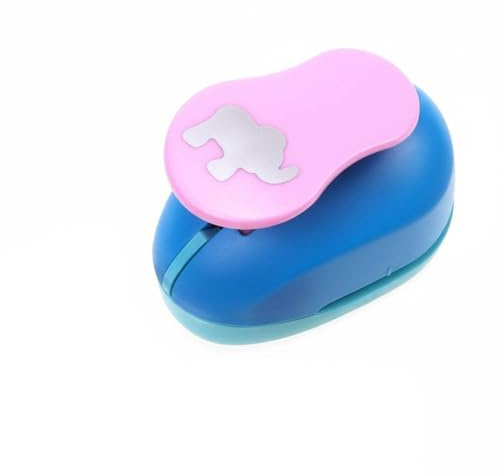 Hisxrcal Embosser Punch Papierlocher Kreativstanzer Motivstanzer Ausgestattet mit Haltbarem Pp Körper Hebeldruck für Schulkarten Bastelmodul Kunstunterricht, 2.4CM, Elefant