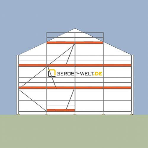 Facciata geruest giebel geruest pacchetto 60 m² rux Super 65 Campo lunghezza 2,5 m ca 6 m altezza del supporto