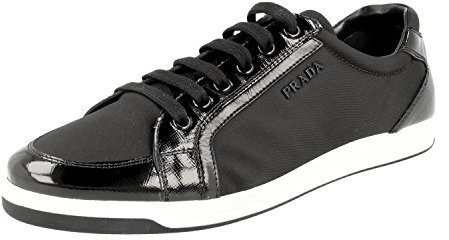 Prada Damen Schwarz Saffiano Leder Sneaker 3E5892 41 EU