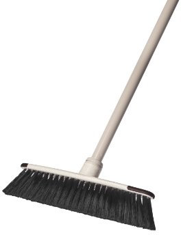 Greener Cleaner 100% Recycled Plastic Telescopic Handle Floor Broom, Cream