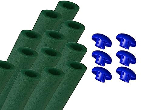 walexo 12 x Trampolin Schaumstoff Schaumstoffabdeckung für 6 Stangensysteme (92 cm, Grün)