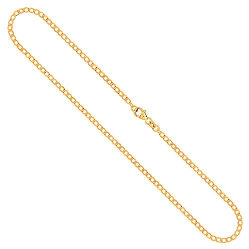 EDELIND Goldkette Herren Damen 333 Echtgold - 2.6 mm Panzerkette 65 cm Gelbgold - Unisex Halskette mit Geschenkbox