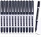 Tintenroller Stifte, 12 Stück Gelstifte Schwarz, 0,5mm Flüssigtinte Rollerball Stift, Schnelltrocknend Gelschreiber Glatter Kugelschreiber für Journaling, Schreiben, Notieren & Skizzieren