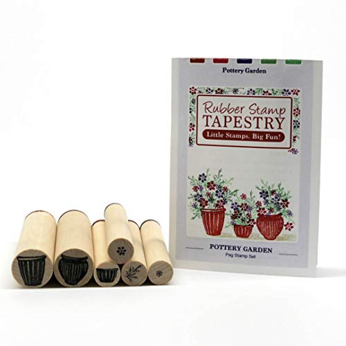 Flowers in Terracotta pots Rubber Stamps by Rubber Stamp Tapestry - SFL34058