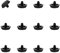 55 Sport Horizon Super Flat Nylon Football Studs For Hard Ground - 12 Pack - Extra Short (4mm) - Black