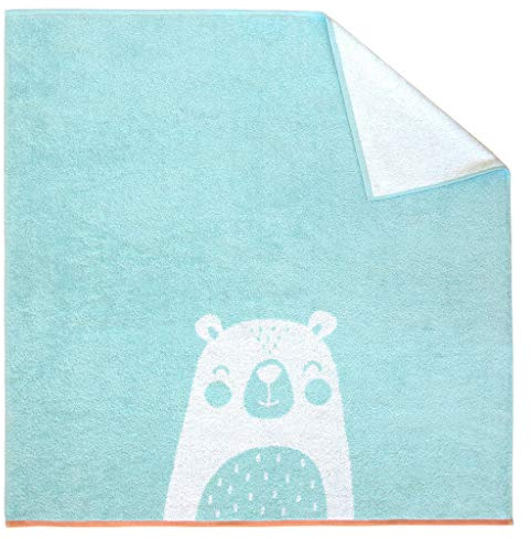 Dyckhoff Kinderbadetuch 'Bear' Mint - Blau 100 x 100 cm
