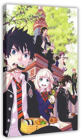 Anime-Poster Blue Exorcist 40, Leinwandbild, Wandkunst, Dekordruck, Gemälde für Wohnzimmer, Schlafzimmer, Dekoration, 50 x 75 cm, Rahmen: